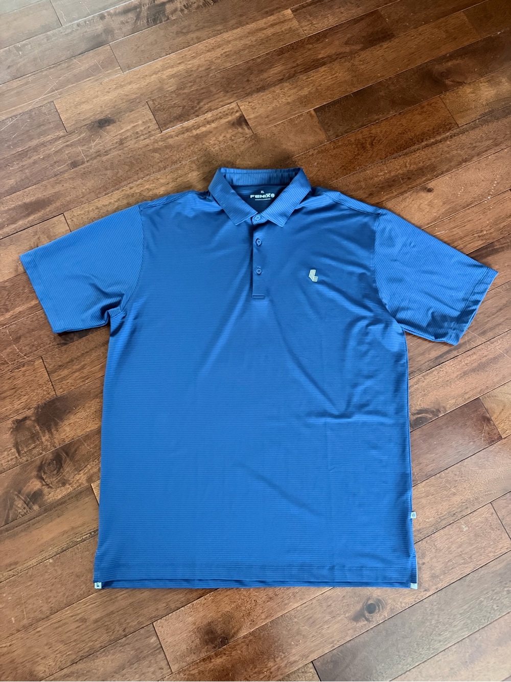 FenixXcell Liv Golf Classic Men's Polo Shirt in Blue Stripe XL